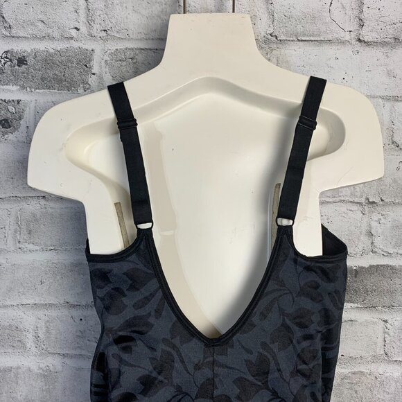 Vintage 80s Vanity Fair Floral Satin Teddy Shaper Bodysuit Lingerie - Picture 6 of 11